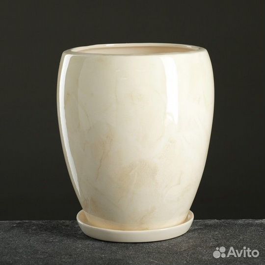 Большой керамический горшок для цветов 15 литров