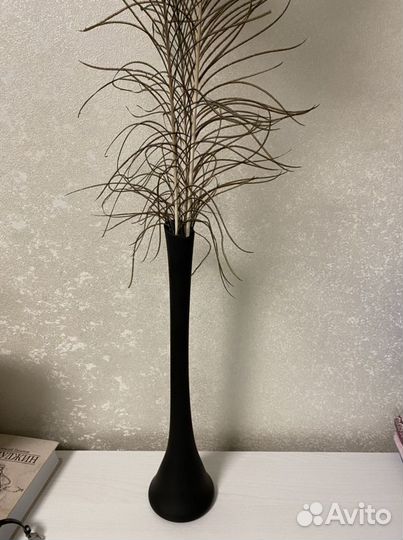 Ваза для цветов, стекло матовое, 40 см