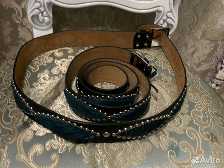 Ремни натуральная кожа и мех