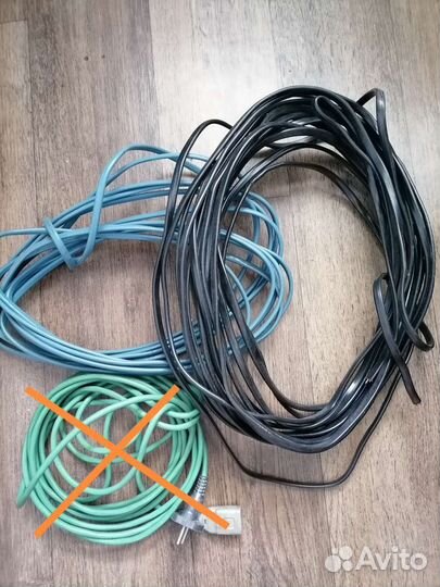 Кабель двухжильный, провод с вилкой