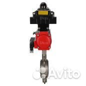 Затвор дисковый поворотный DN.ru WBV3232N-2W-Fb Ду100 Ру16, корпус - нержавеющая сталь 316L, диск