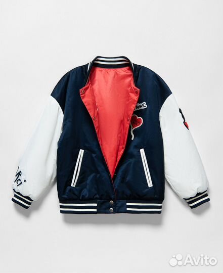 Двусторонняя куртка-бомбер для девочки Futurino