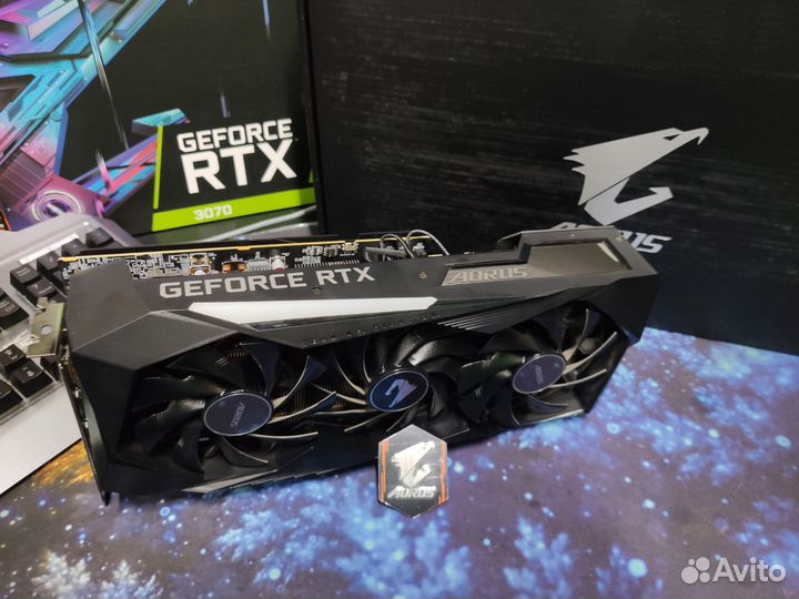 Гарантия днс год+ Видеокарта RTX 3070 Aorus Master