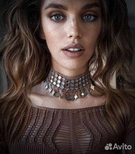 Колье чокер бусы ожерелье бохо этно готика