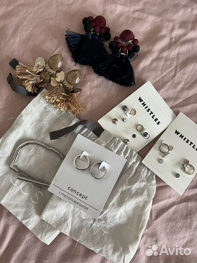 Бижутерия cos, hm, whistles