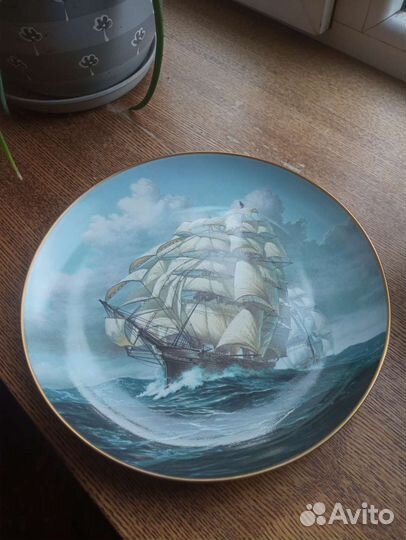 Тарелка декоративная: Парусник Ариэль, Англия