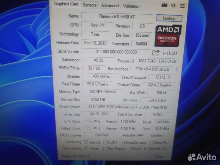 X4 750K SSD RX 5500XT(8gb,DDR6)