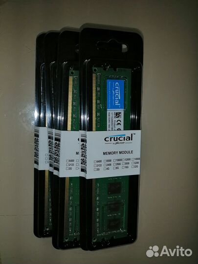 Новая память ddr3 Crucial 8 gb,1866 мгц(2шт)