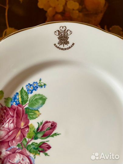 Чайно-кофейное трио, фарфор. Винтаж, Англия