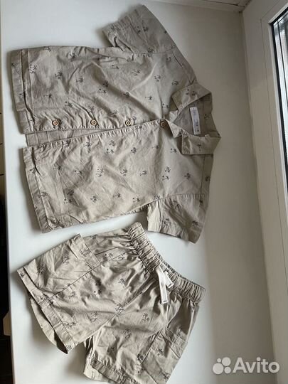 Костюм летний zara (шорты, рубашка)