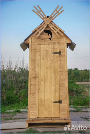 Дачный туалет с декором MWI