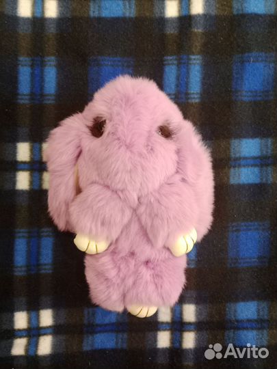 Мягкая игрушка заяц на брелке