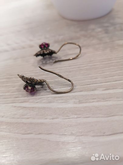 Антиквариат серьги 40 - 50 г. г