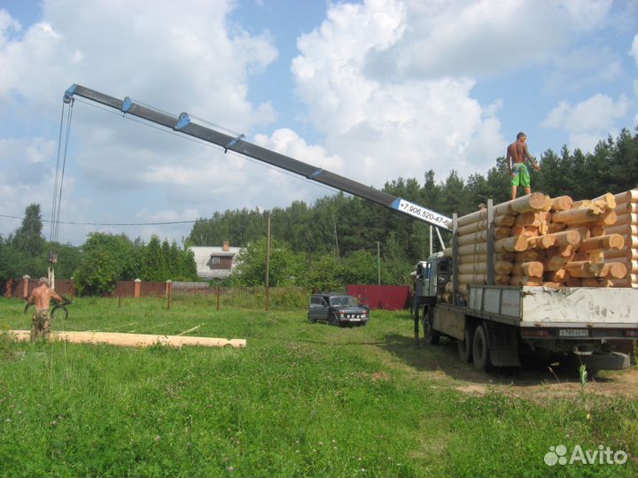Услуги Камаза с краном-манипулятором и прицепом