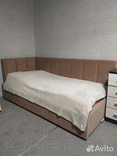 Детская мягкая кровать Велюр