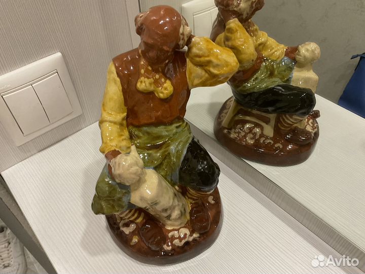 Редкость Скульптура Папа Карло и Буратино