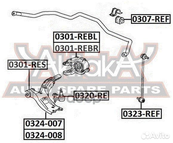 Опора шаровая 0320RE asva