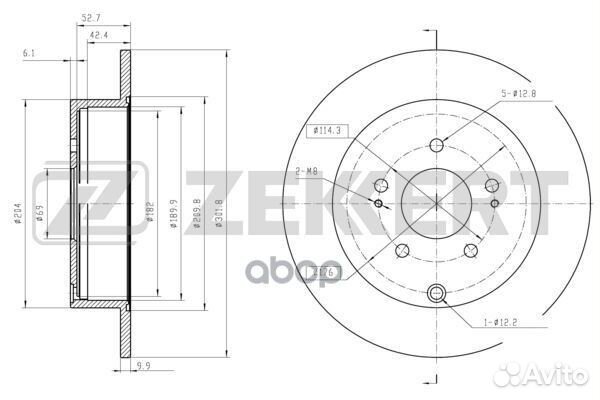 Диск торм. зад. Mitsubishi Grandis II 04- bs-56