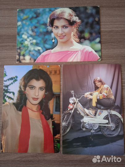 Открытки с индийскими актёрами. Старички