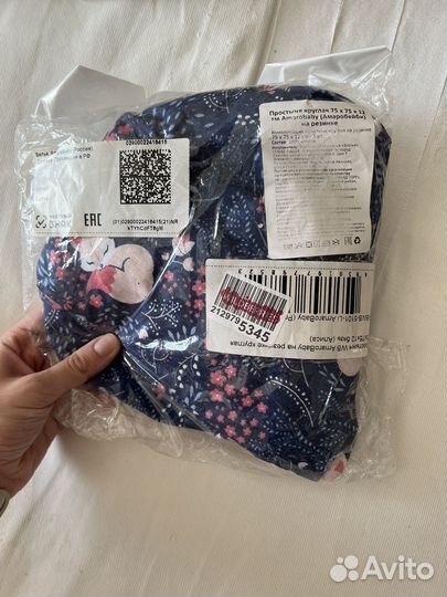 Круглая простынь на детскую кроватку