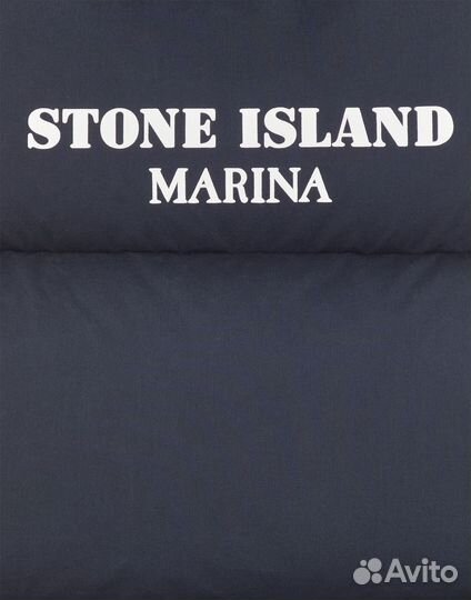 Жилет stone island marina rubber WAX poplin down n