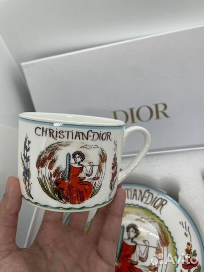 Чайная пара christian dior костяной фарфор