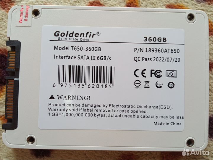 Ssd SATA 2.5 360 gb