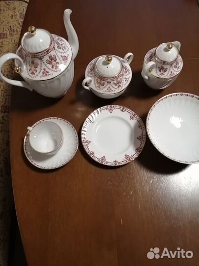 Фарфоровый кофейный сервиз Ломоносовский фарфор