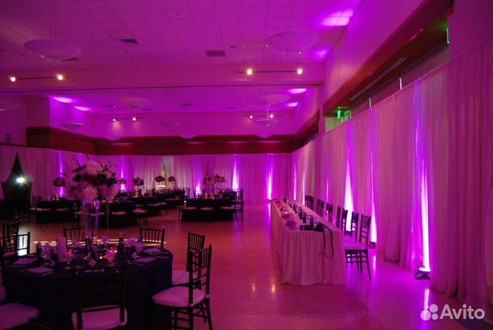 Аплайтинг, атмосферный свет на свадьбу, подсветка