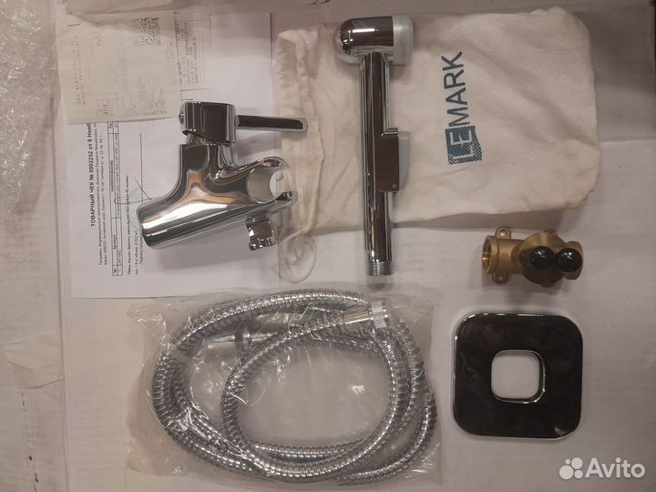 Смеситель с гигиеническим душем, Трап, Лоток