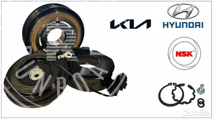 Муфта компрессора на NSK japan Hyundai solaris i20