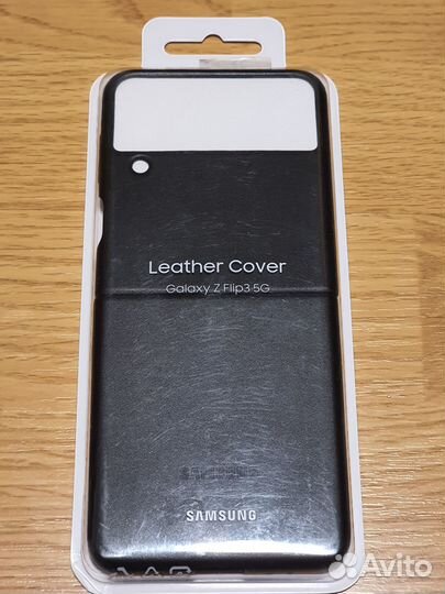 Оригинальный кожаный чехол на Samsung Flip3 новый