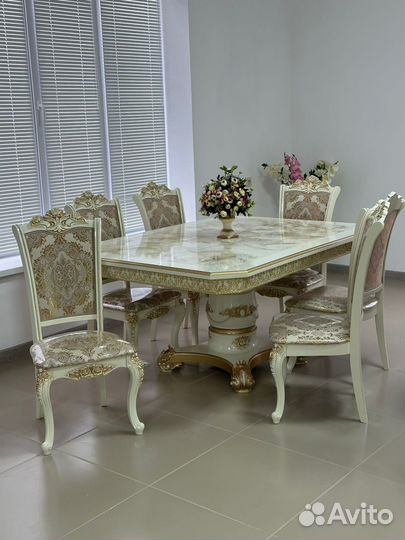 Комплект стол 6 стульев