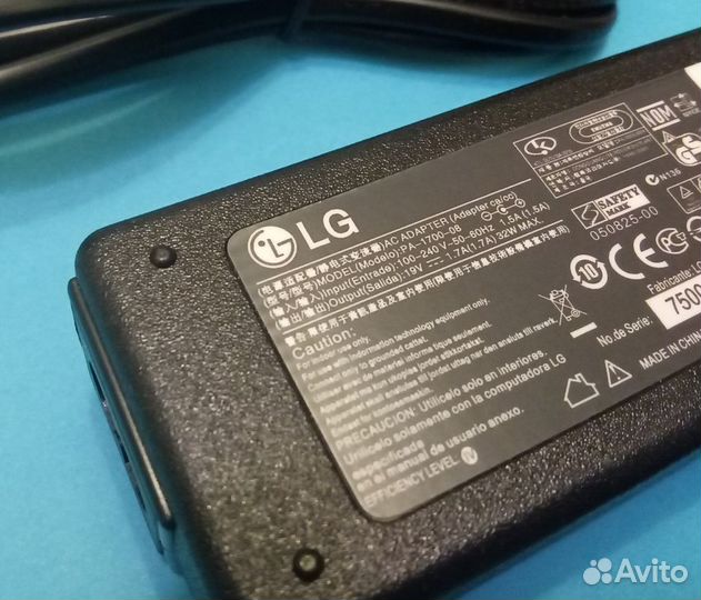 Блок питания 19V 1.7A для монитора LG 24MP59G-P