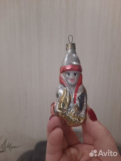 Елочная игрушка СССР Емеля с щукой