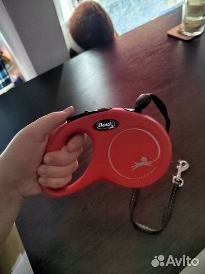 Поводок-трос-рулетка Flexi S 8m 12 kg Red