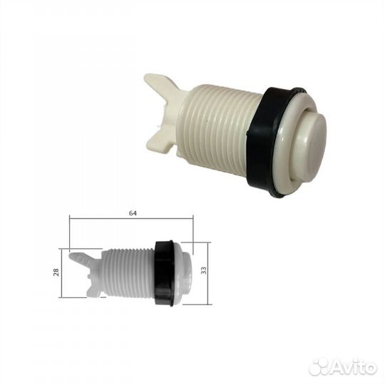 1 шт Кнопочный переключатель RC-1008-64-W 12 А с т