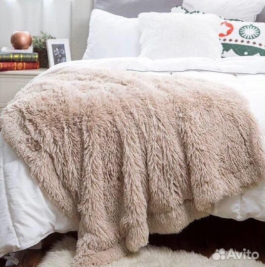 Плед травка меховой