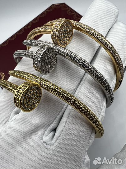 Браслет Cartier гвоздь в камнях