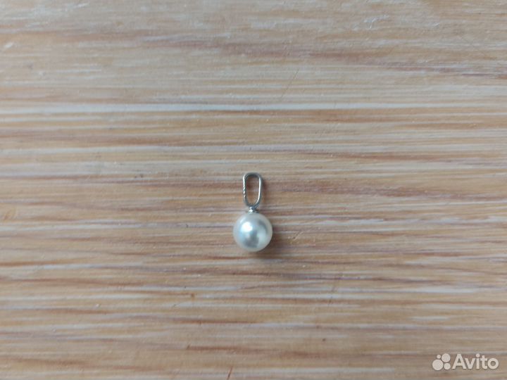 Серебряная подвеска с жемчужинкой, новая, Соколов