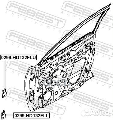 Петля двери передней левой верхняяNissan Teana