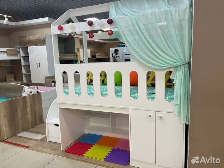 Детская кровать чердак Teremok