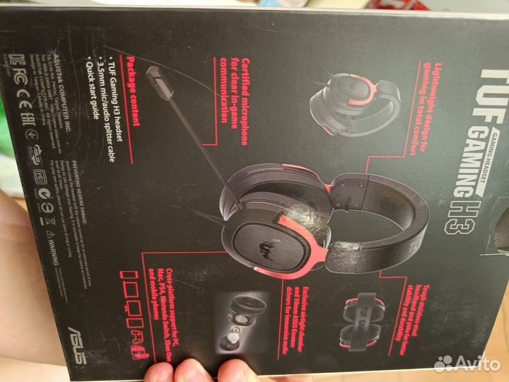 Гарнитура asus TUF Gaming H3