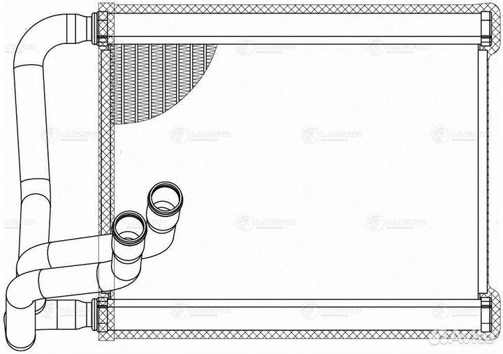 Luzar LRH0802 Радиатор отоп. для ам Kia Cerato 09