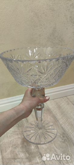 Ваза хрустальная для фруктов и конфет