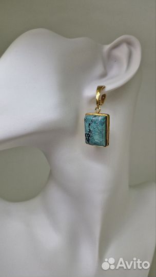 Серьги с бирюзой