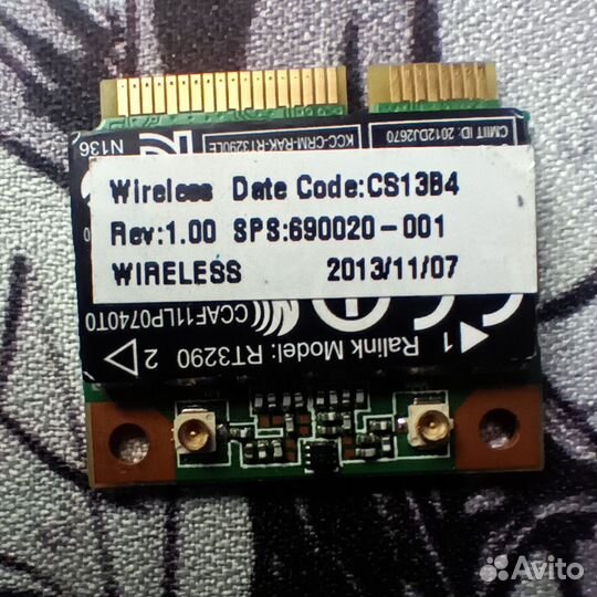 Wifi bluetooth модуль для ноутбука Rt3290 rev1.00