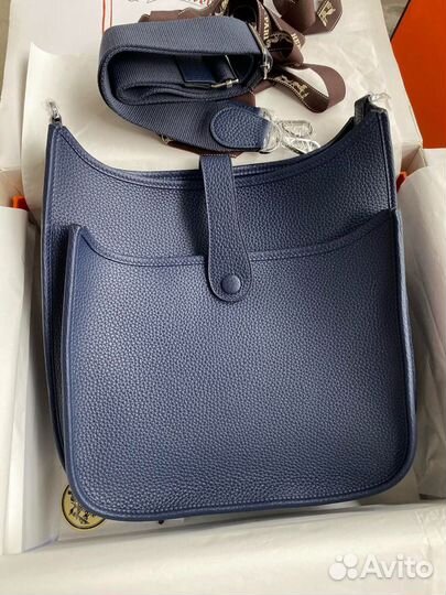 Сумка Hermes Evelyne PM 29 Blue Saphir Clemence