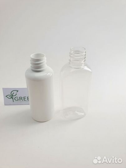 Флакон 50 мл, (белый, прозрачный) пэт