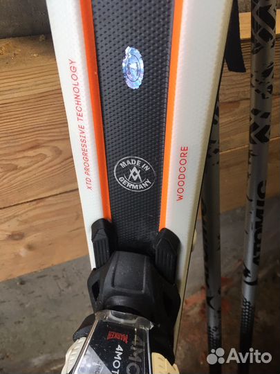 Горные лыжи volki и палки atomic